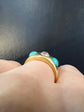 VICTORIAN CHUNKY DIAMOND & TURQUOISE RING