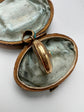 VICTORIAN GLASS LOCKET WITH TURQUOISE BAIL