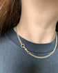 ANTIQUE 18CT GOLD & PLATINUM BI-COLOUR CURB CHAIN