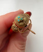 EARLY 19TH CENTURY FRENCH MARBLE GLASS & GOLD SCENT BOTTLE PENDANT