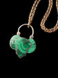 VICTORIAN MALACHITE & SILVER PADLOCK PENDANT