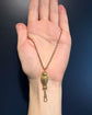 VINTAGE 9CT GOLD & DIAMOND OWL CHAIN EXTENDER / BAIL