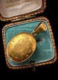 VICTORIAN PRETTY TURQUOISE & 15CT GOLD PENDANT
