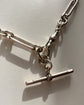 ANTIQUE SILVER PAPERCLIP ALBERT CHAIN
