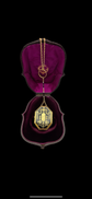 EARLY 19TH CENTURY SWISS ENAMEL COMPACT/MIRROR PENDANT