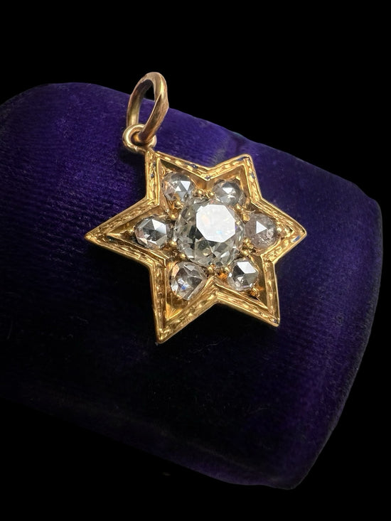 VICTORIAN DIAMOND STAR PENDANT
