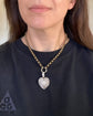 19TH CENTURY LARGE SCALE PASTE HEART PENDANT