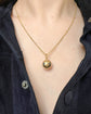 ANTIQUE 18CT GOLD & SAPPHIRE SPHERE PENDANT