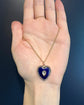ANTIQUE DIAMOND & ENAMEL HEART PENDANT