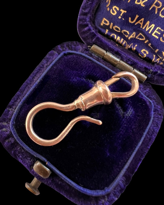 VICTORIAN 9CT GOLD DOG CLIP & HOOK EXTENDER