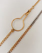 ANTIQUE BI COLOUR PLATINUM & 18CT GOLD CURB CHAIN