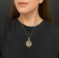 HUGE MOONSTONE & 18CT GOLD PENDANT