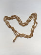 18CT FRENCH SAUTOIR FANCY LINK GAURD CHAIN
