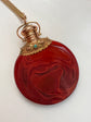 EARLY 19TH CENTURY FRENCH MARBLE GLASS & GOLD SCENT BOTTLE PENDANT