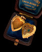 ANTIQUE 15CT GOLD DIAMOND & EMERALD HEART LOCKET