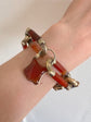 VICTORIAN LARGE AGATE CHAIN BRACELET WITH PADLOCK
