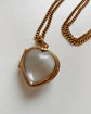 VICTORIAN HEART ROCK CRYSTAL LOCKET