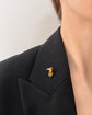 VICTORIAN 15CT GOLD WHIPPET DOG STICKPIN WITH HEART COLLAR