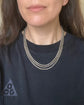 ANTIQUE SUPER LONG SILVER FLAT BELCHER GAURD CHAIN