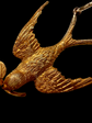 VICTORIAN 15CT GOLD SWALLOW BIRD PENDANT