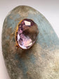 ANTIQUE LARGE AMETHYST LACE PIN