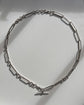 ANTIQUE SUPER CHUNKY SILVER PAPERCLIP CHAIN