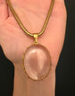 VICTORIAN ROCK CRYSTAL & 15CT GOLD LOCKET