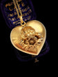 19TH CENTURY LARGE 18CT GOLD PUFFY HEART PENDANT