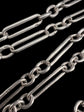 VICTORIAN SILVER PAPERCLIP ALBERT CHAIN