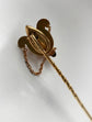19TH CENTURY 18CT GOLD FRENCH HORSE HEAD STICK PIN