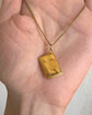ANTIQUE 18CT GOLD & DIAMOND ENVELOPE AND LETTER PENDANT