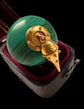 ETRUSCAN REVIVAL MALACHITE SPHERE PENDANT