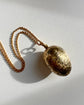 ANTIQUE SILVER GILDED EGG PENDANT