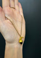 MID 19TH CENTURY GARNET & HIGH CARAT GOLD ACORN PENDANT