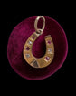 VICTORIAN DIAMOND & RUBY 15CT GOLD HORSESHOE PENDANT