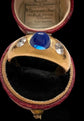 KASHMIR SAPPHIRE & DIAMOND VINTAGE 18CT GOLD RING