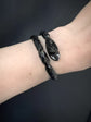 VICTORIAN WHITBY JET SNAKE BANGLE