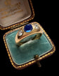 KASHMIR SAPPHIRE & DIAMOND VINTAGE 18CT GOLD RING