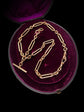VICTORIAN 15CT GOLD PAPERCLIP LINK ALBERT CHAIN