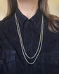 ANTIQUE SUPER LONG SILVER FLAT BELCHER GAURD CHAIN