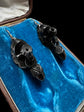 VICTORIAN WHITBY JET ACORN EARRINGS