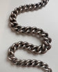 EDWARDIAN LONG LENGTH SILVER DOUBLE ALBERT CURB CHAIN