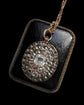 19TH CENTURY OVAL PASTE & SILVER GILT PENDANT