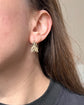ANTIQUE SILVER GILT FLY EARRINGS