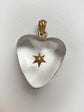 SUPERSIZED CHUNKY VICTORIAN ROCK CRYSTAL HEART PENDANT