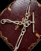 ANTIQUE SILVER TWISTED PAPERCLIP ALBERT CHAIN