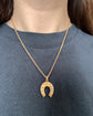 VICTORIAN DIAMOND & 15CT GOLD HORSESHOE PENDANT
