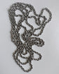 ANTIQUE SUPER LONG SILVER FLAT BELCHER GAURD CHAIN