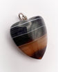 ANTIQUE HUGE BANDED AGATE HEART PENDANT