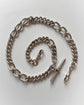 ANTIQUE CHUNKY SILVER ALBERT CHAIN